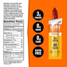 Tillamook Country Smoker Zero Sugar Teriyaki Mini Smoked Sausages, 48 Count, Individually Wrapped Beef Sticks
