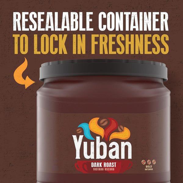 Yuban Dark Roast Bold 25.3 oz Ground Coffee Canister, 100% Pure, Kosher, SNAP & EBT Eligible