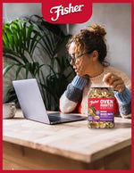 Fisher Oven Roasted Mixed Nuts with Peanuts, 24 Ounces, Reusable Canister