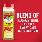 McCormick Italian Seasoning, 6.25 oz, Blend of Herbs for Pizza, Salad, Veggies, and More, Aromatic Flavor Enhancer