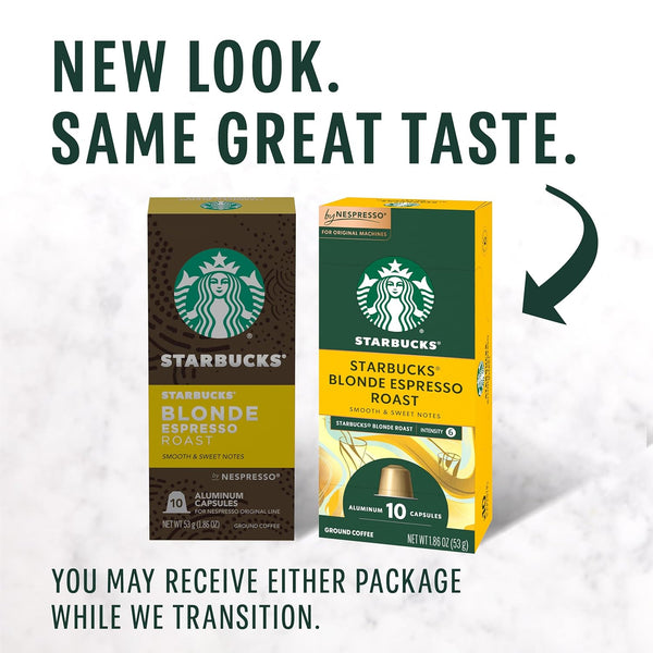 Starbucks Nespresso Original Line Blonde Roast Espresso Pods 50-count