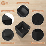 Storage Cubes for Organization and Closet Use, 6 Pack Fabric Foldable Collapsible Bins with Handles