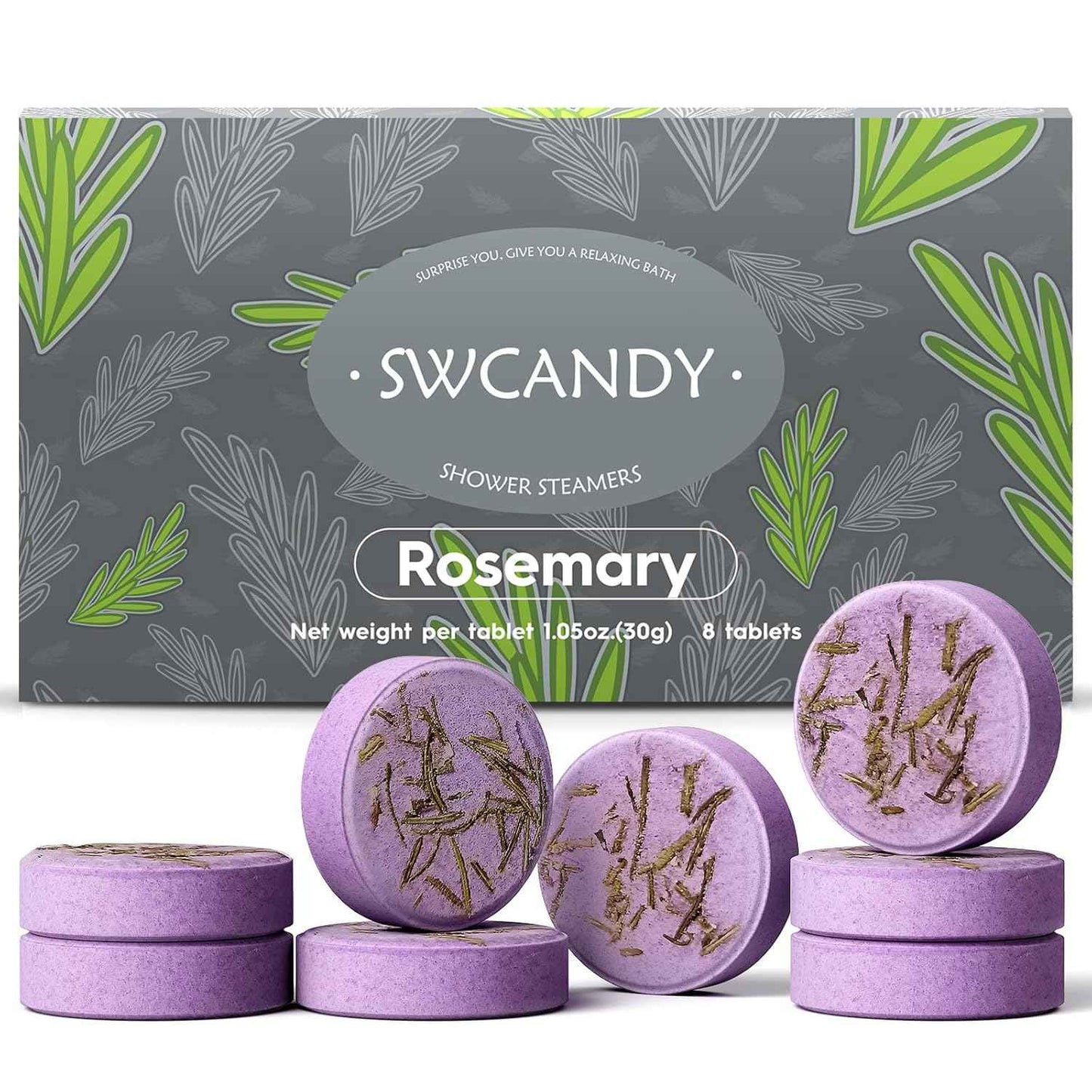 Shower Steamers Aromatherapy Birthday Gifts for Women - SWCANDY 8 Pcs Valentines Day Decorations, Her Mom Adults Men Him Teen Self Care with Natural Essential Oils Relaxation Home SPA Travel Holidays | Aromatherapy, Birthday Gifts, 8 Pcs, Stocking Stuffer