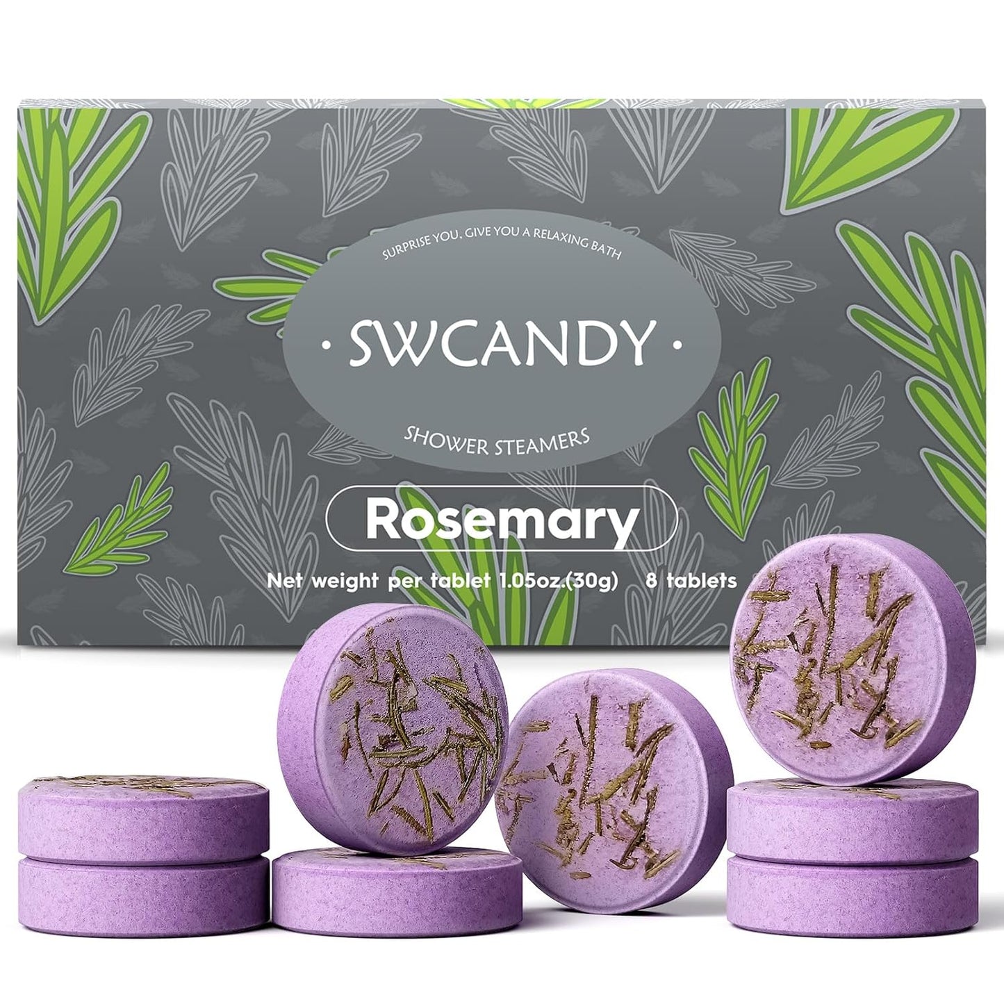 Shower Steamers Aromatherapy Birthday Gifts for Women - SWCANDY 8 Pcs Easter Basket Stuffers, Her Mom Adults Men Him Teen Self Care with Natural Essential Oils Relaxation Home SPA Travel Holidays