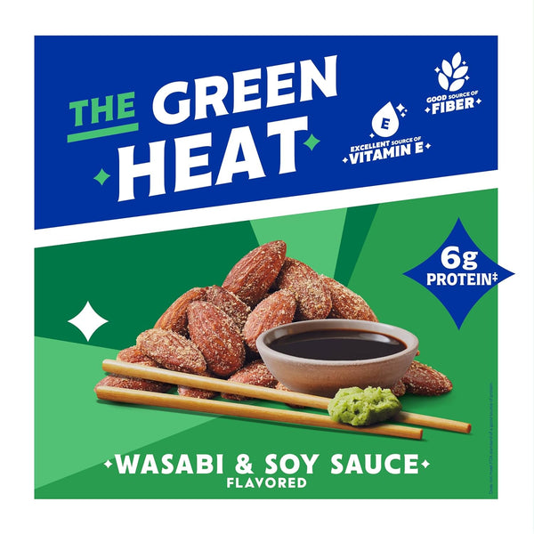 Blue Diamond Wasabi and Soy Sauce Flavored Almonds, 25 Oz Bulk Bag, Pantry Staple, GMO-Free, Kosher Certified