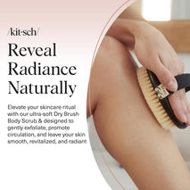 Kitsch Soft Bristle Dry Brushing Body Brush for Lymphatic Drainage and Skin Exfoliation