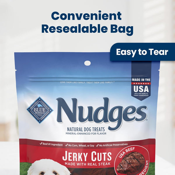 Blue Buffalo Nudges Jerky Cuts Dog, Made in the USA with Natural Ingredients