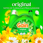 Gain Liquid Laundry Detergent, Freshness, Odor Defense, High Efficiency Washing Machine Liquid Laundry Soap, Original Scent, 132 fl oz, 100 Loads (Packaging May Vary)