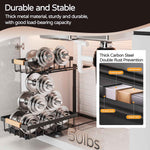 ADBIU Under Sink Organizer, 2 Pack 2 Tier Expandable Height (13.2" - 17.2") Pulling Out Kitchen Bathroom Cabinet Organizers
