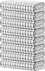 Kitinjoy Cotton 8 Pack Terry Kitchen Dish Cloths, 12 x 12 Inches Super Soft and Absorbent Dish Rags, Quick Drying Dish Towels for Washing Dishes, Mixed Color