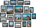 Vittanly 10 Pack Picture Frames Collage Wall Decor, Gallery Wall Frame Set for Wall or Tabletop Display, Engineered Wood and Shatter-resistant Plexiglass, Multi Sizes with 8x10, 5x7, 4x6 Frames, Black
