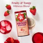 The Republic of Tea Hibiscus Strawberry Tea 36 Tea Bags Herbal Blend Caffeine Free Gluten Free