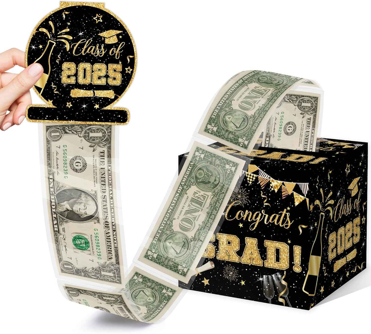 Christmas Party Gifts, Christmas Money Box for Cash Pull, Christmas Money Pull Box with Snowman Card and Transparent Bags, Christmas Money Pull Box, Christmas Money Pull Box for Kids Adults