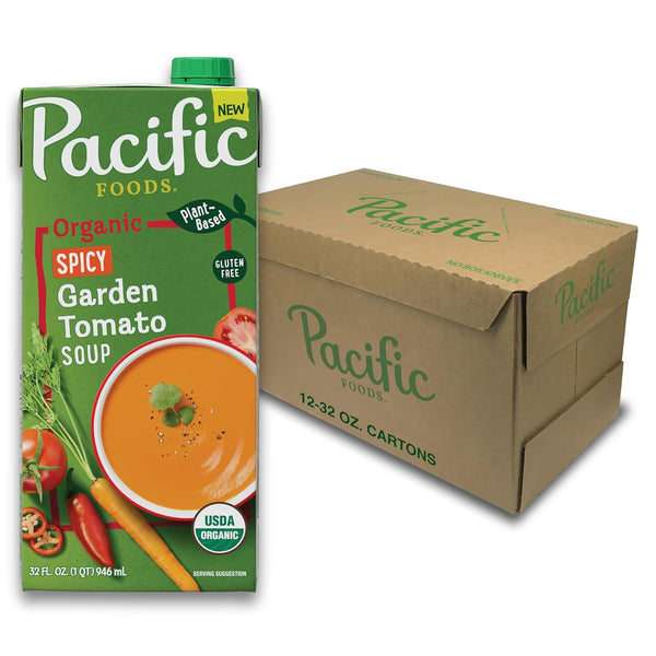 Pacific Foods Organic Tomato Basil Soup, 32 oz Carton
