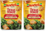 New York Bakery Texas Toast Garlic and Butter Croutons, 5 oz Resealable Bag, Hearth-Baked with Herbs