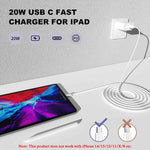 2-pack 20W Apple USB-C wall charger with 6FT USB-C to C cable for iPhone 17/Pro, iPad