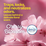 Glad Small Trash Bags 4 Gallon, Febreze Cherry Blossom Garbage Bags, Odor Resistant with Drawstring, 34 Count