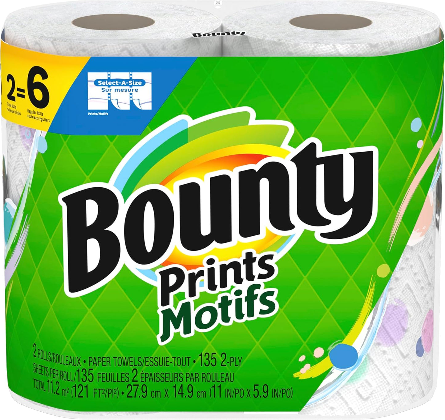 Bounty Select-A-Size Paper Towels, White, 8 Triple Rolls = 24 Regular Rolls