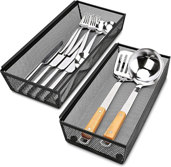 Silverware Drawer Organizer, 6 Pack Utensil Organizer for Kitchen Drawers