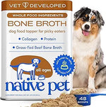Native Pet Bone Broth for Dogs - Made with Real Grass-Fed Beef, Dog Food Toppers for Picky Eaters - Hydration & Nutrition for Joint Health, 48 Scoops