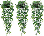 Whonline Fake Hanging Plants, Artificial Small Potted Plants for Indoor Outdoor Aesthetic Office Living Room Shelf Decor (1 Pack)