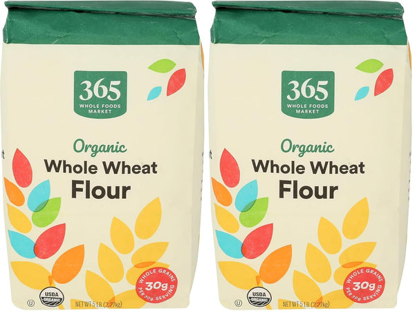 365 by Whole Foods Market, Organic 100% Whole Wheat Flour, Dark Northern Spring Wheat, 80 Ounces