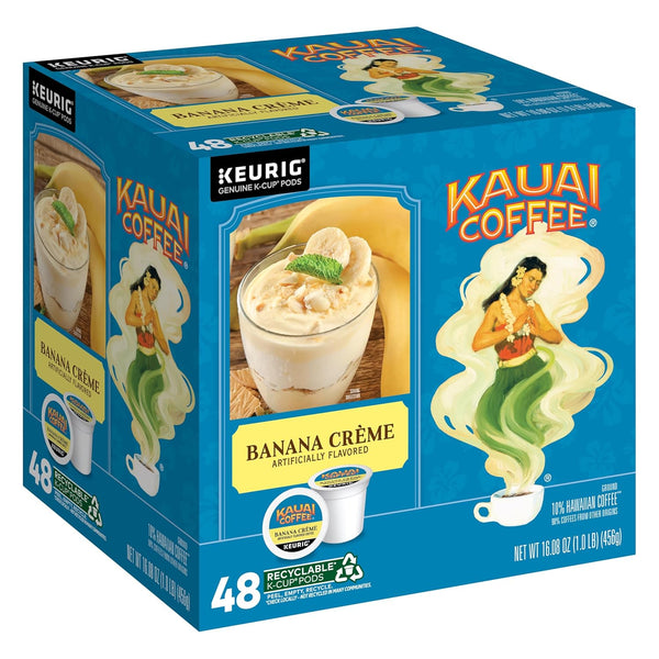 Kauai Coffee K-Cup Pods for Keurig Brewers, Dark Roast, 48 Single Serve Pods