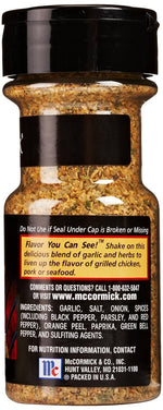 McCormick Grill Mates Montreal Chicken Seasoning, 2.75 oz, bold garlic, onion, pepper flavor, no MSG