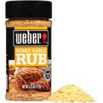 Weber Honey Garlic Rub, 6.25 oz, Gluten Free, Savory Seasoning for Pork or Chicken