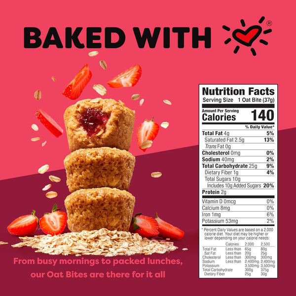 Bobo's Oat Bites Variety Pack, 30 Count, 1.3 oz Bites, Gluten Free Whole Grain Rolled Oats
