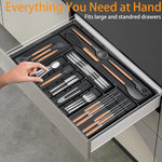 Large Expandable Silverware Organizer for Kitchen Drawers