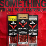 Jack Link's Original Beef Steak Protein Snacks, 12 Count, 2 Oz Each, Made with 100% Real Beef