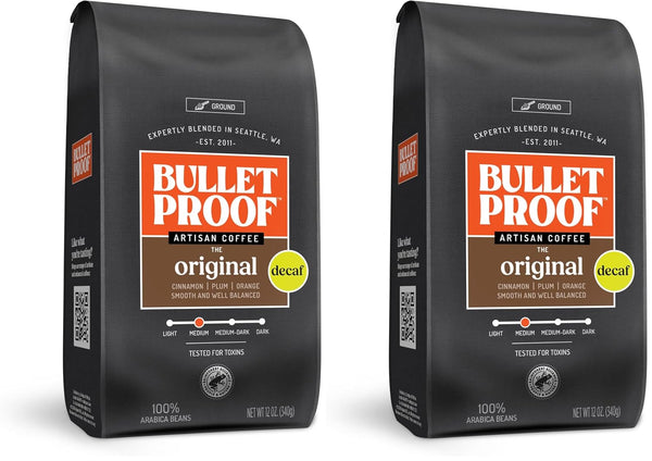 Bulletproof Original Medium Roast 100% Arabica Ground Coffee 12 Ounces Sustainably Sourced