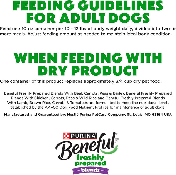 Purina beneful freshly prepared dog food 12 pack 10 oz tubs beef chicken lamb