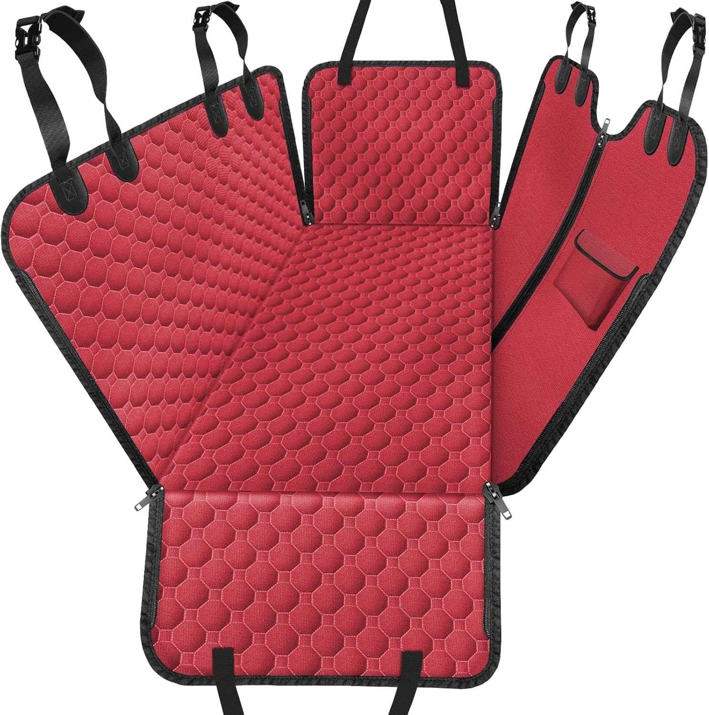 Mancro Dog Car Seat Cover for Back Seat, 2025 Upgraded 600D Heavy Duty Waterproof & Scratch-Resistant Dog Hammock for Car, Back Seat Pet Cover for Dogs with Sedan, Trucks and SUVs, Standard, Black