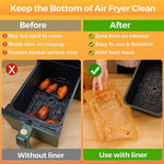 305 Pcs Air Fryer Liners for Bella Slim | Ninja DZ201 | Cosori Dual Air Fryer, Non Stick Rectangle Air Fryer Liners Disposable, Dual Airfryer Liners Parchment Paper Sheets