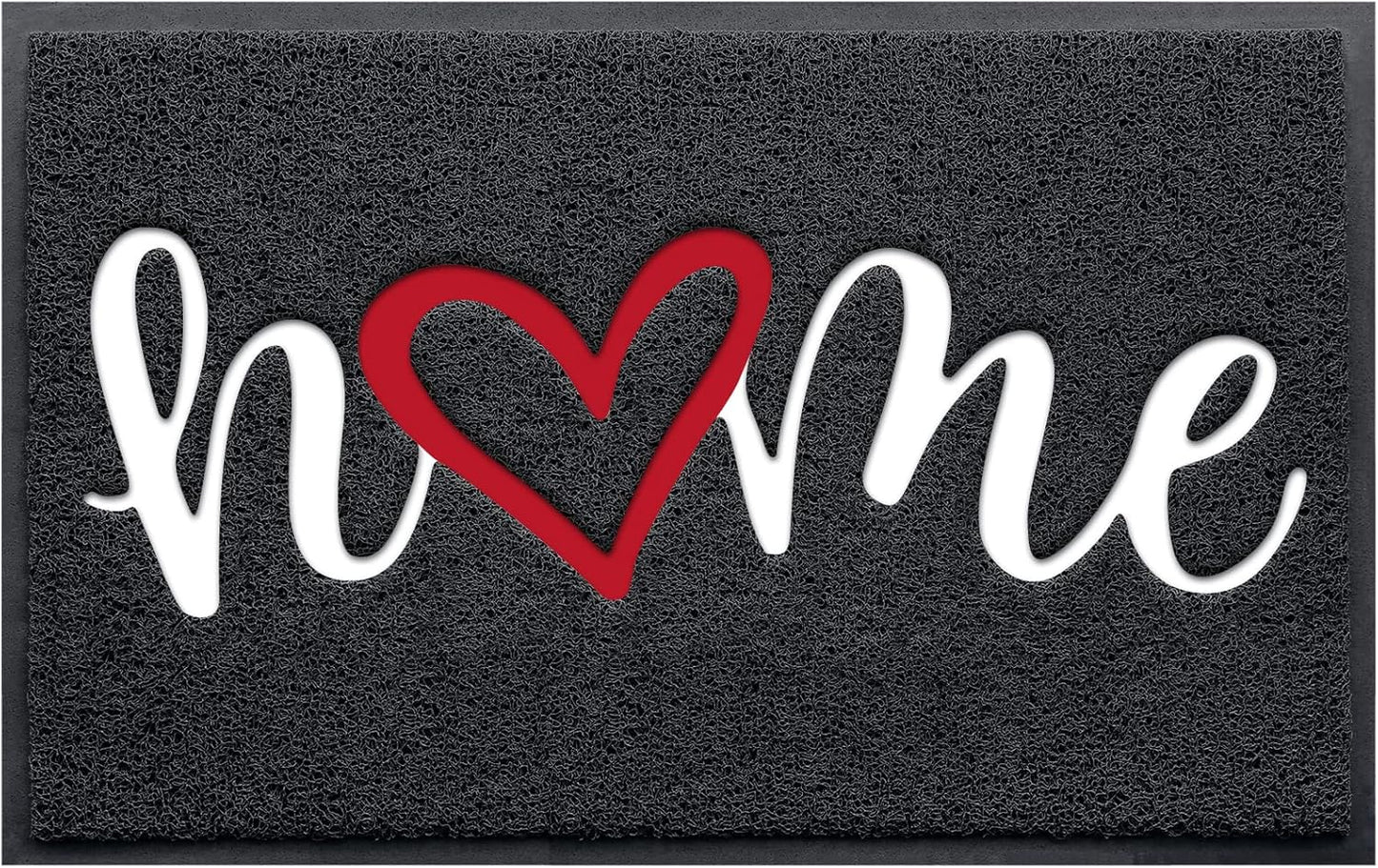 StepLively Door Mat Home Welcome Mats Outdoor and Indoor, Heavy-Duty Low-Profile Non-Slip Front Welcome Mat for Home Entrance, Outside Entry, Yard, Floor, Patio (30''x17.5'', Black)