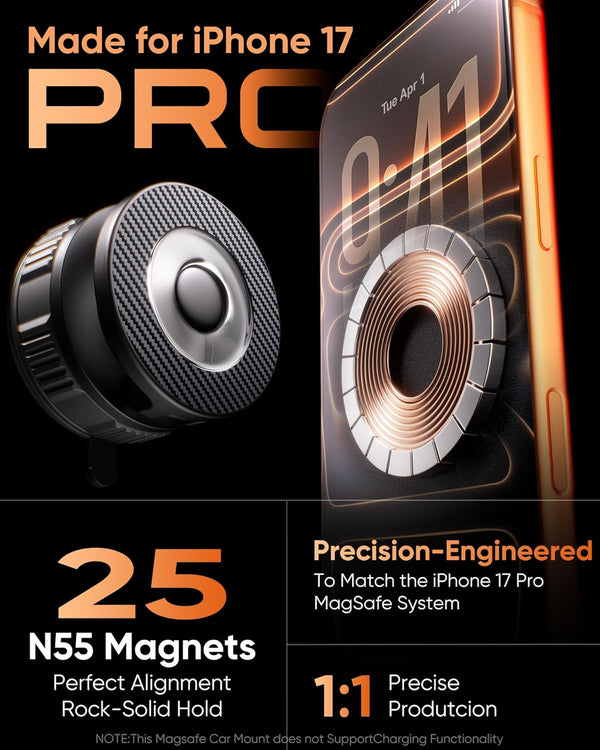 360° Adjustable Magnetic Car Phone Mount for iPhone