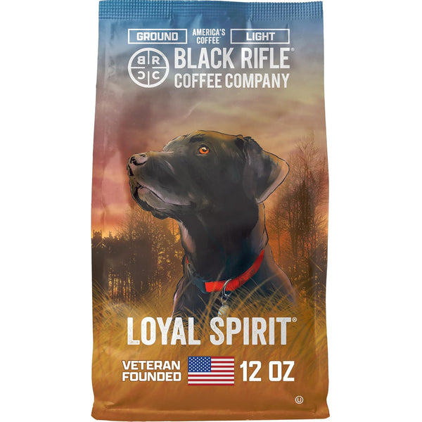 Black Rifle Coffee Company Loyal Spirit Light Roast Ground Coffee - Arabica Beans from Colombia & Brazil, Veteran-Founded