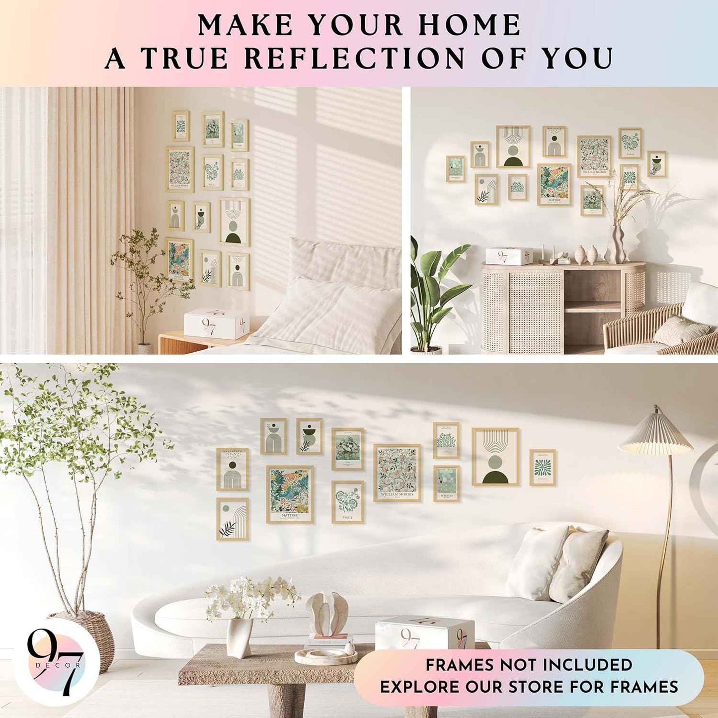97 Decor Sage Green Room Decor Aesthetic - Sage Green Wall Decor, Sage Matisse Wall Art Prints, Green Posters Wall Collage, Pastel Aesthetic Pictures for Teen Girls Dorm Bedroom (Unframed)