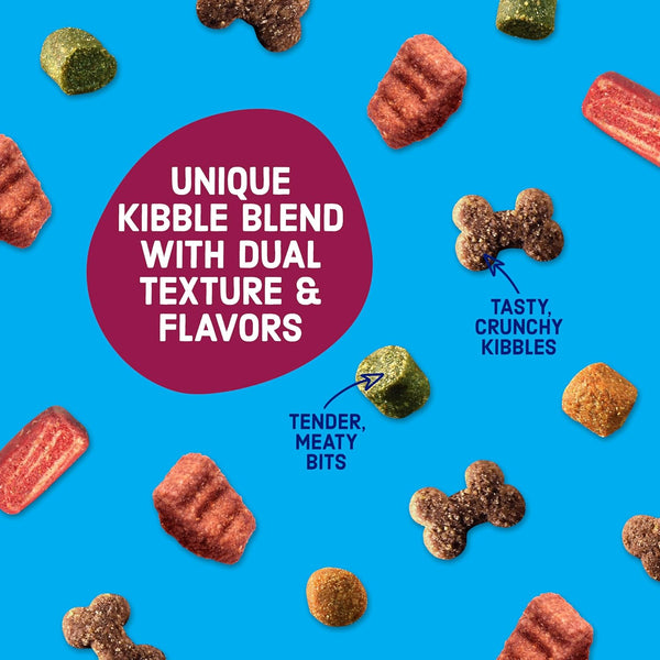 Kibbles 'n Bits Savory Bacon & Steak Adult Dog Food, 100% Complete, 16 lb. Bag