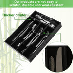Bamboo Silverware Organizer for Kitchen Drawer Storage