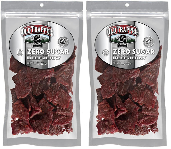 Old Trapper Beef Jerky, Hot & Spicy, 8 Ounce Individual Pack, 11 Grams of Protein, 70 Calories per Serving