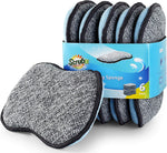 Multi-Purpose Sponges Kitchen by Scrub-it - Non-Scratch Microfiber sponges for Cleaning, Along with Heavy Duty Scrubbing Power - Reusable Dish Sponge for Dishes, Pots and Pans (6 Pack, Small)