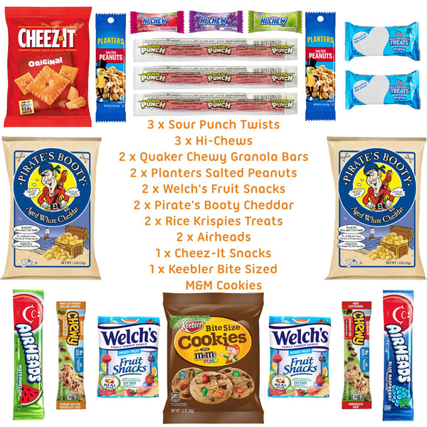 Hangry Kit birthday snack box - 20ct happy birthday care package with party variety box and funny 1