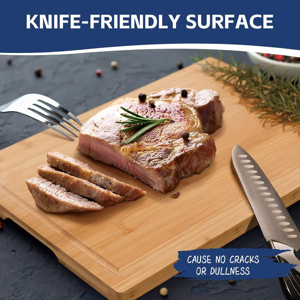 Hiware 3-piece Bamboo Cutting Boards for Kitchen