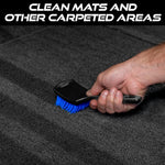 Viking carpet cleaning and scrub brush for floor mats car interior home cleaning black and blue 8.3 x 2.5 inch