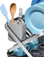 OXO Good Grips Aluminum Fold Flat Dish Drying Rack for Kitchen Counter