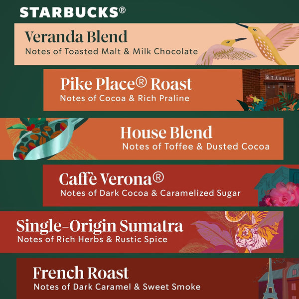 Starbucks K-Cup Coffee Pods Variety Pack 40 Count Keurig Pods