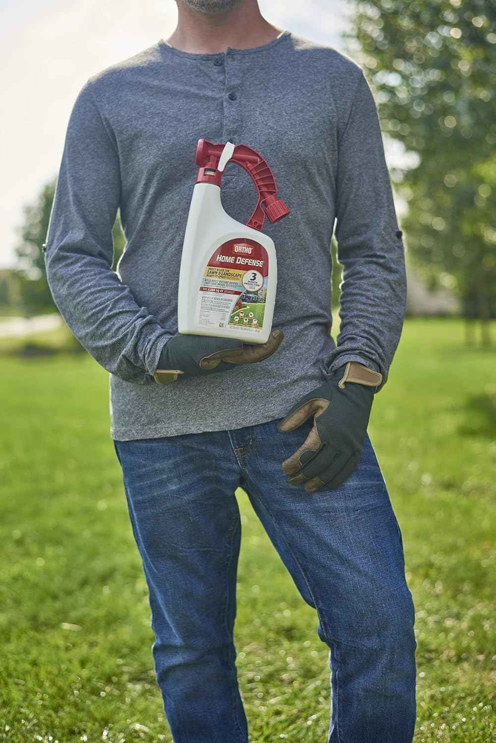 Ortho Home Defense Insect Killer for Lawn and Landscape Ready-To-Spray, Kills Ants, Ticks, Mosquitoes, Fleas & Spiders, Treats up to 5,300 sq. ft., 32 fl. oz.